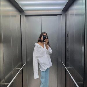 Abercrombie & fitch oversized poplin shirt
